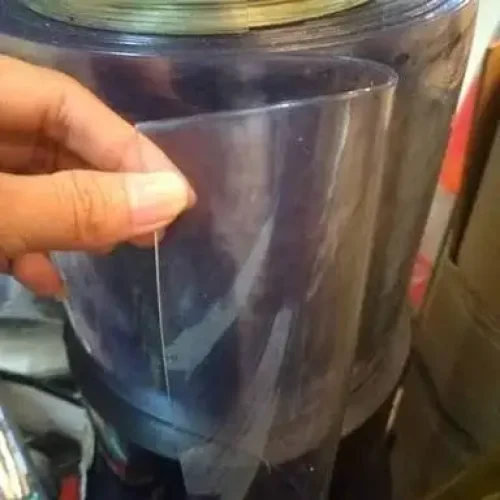 Tirai Plastik PVC Curtain Blue Clear 20cm X 2mm