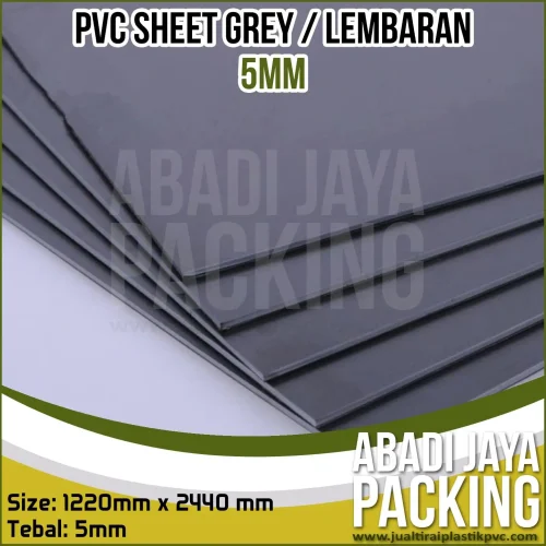 PVC Sheet Grey 5mm / PVC Abu Abu Lembaran 5mm