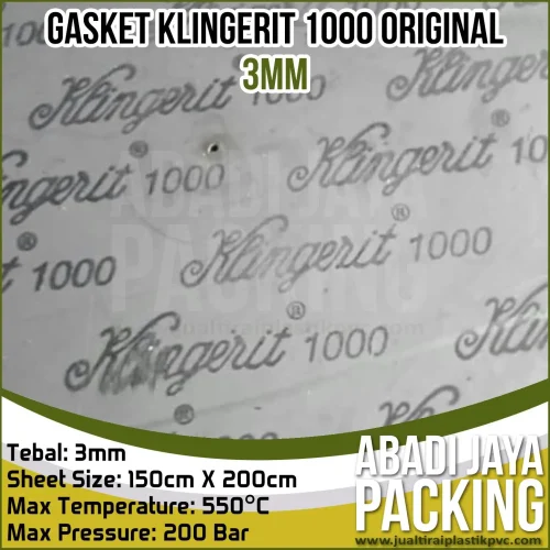 Gasket Klingrit 1000 3mm Original