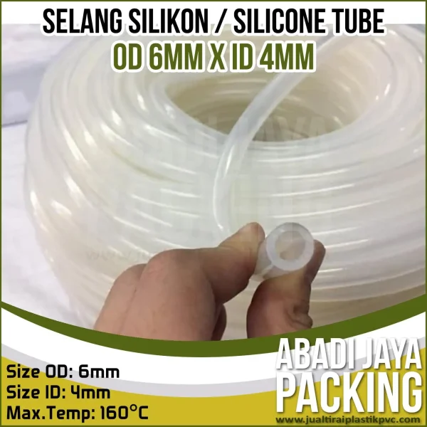 Selang Silikone (Silicone Tube Od 6mm X Id 4mm)
