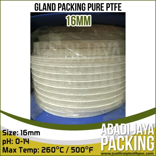 Gland Packing Pure Teflon / PTFE 16mm